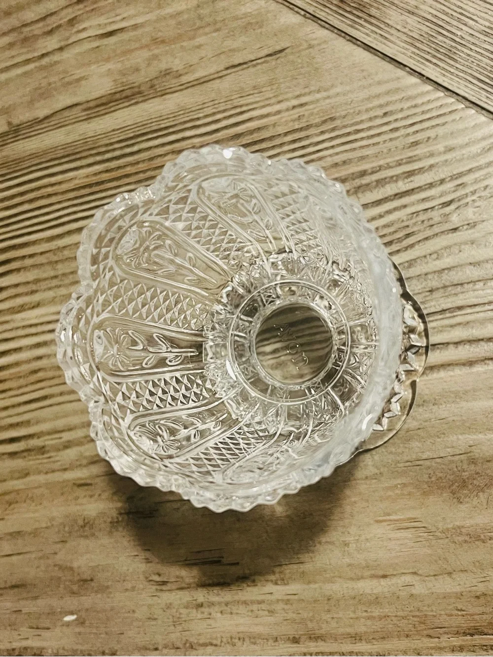 Avon x Fostoria Crystal Candle Holder with Bayberry Candle Insert